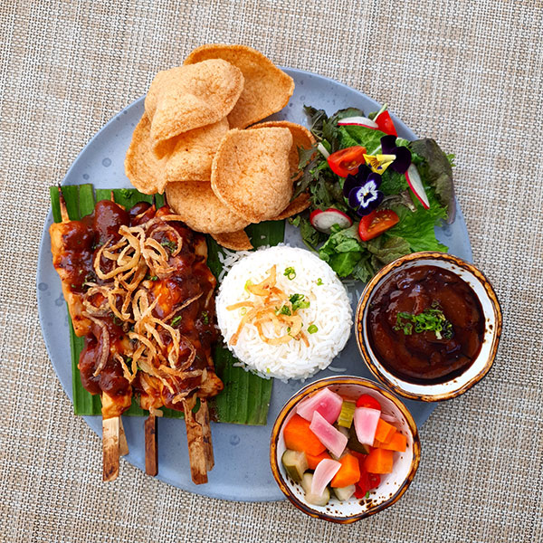 Chicken Satay With Rice